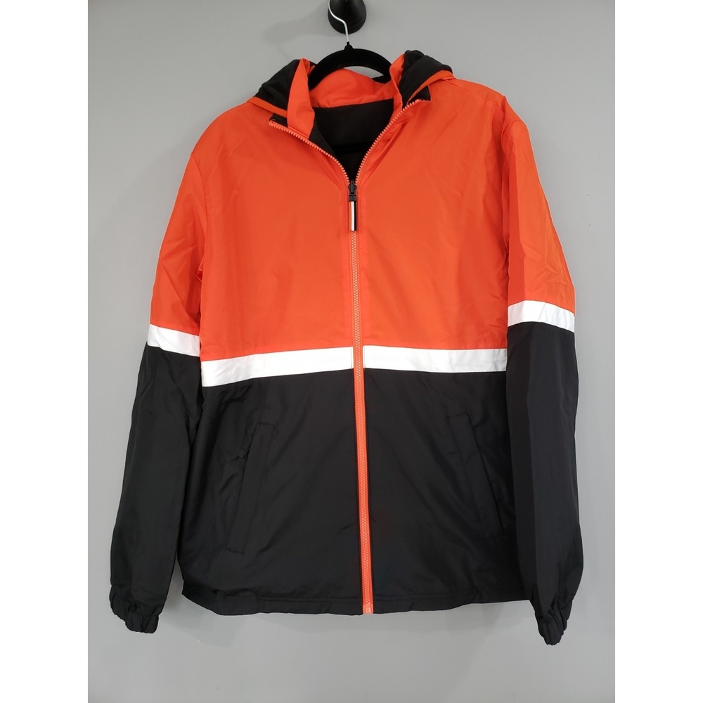 Holloway 229587 Mens Long Sleeve Turnabout Reversible jacket medium black orange